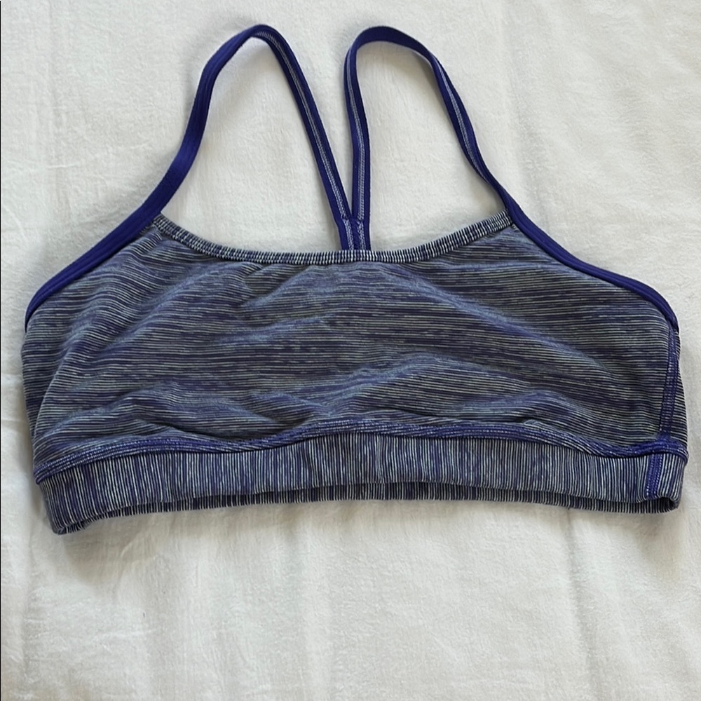 Lululemon purple Women's Striped Sports Bra size 8
